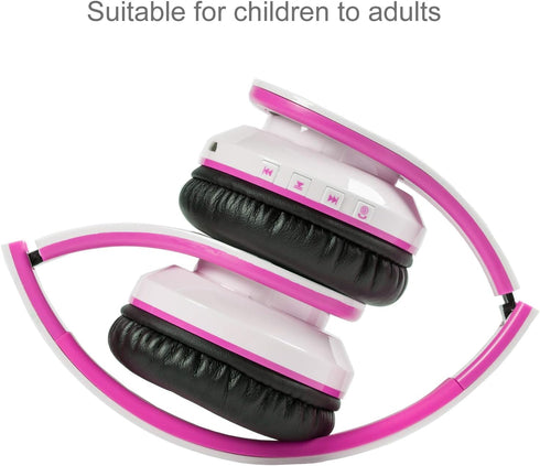 2024 Kids Bluetooth Headphones BT6002 Wireless Headphones for Kids Children Adults for School Foldable Headset for 18 Hours for PC/Phone/Tablets/T...