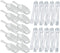 20 Pack of Set Plastic Buffet Serving Tongs Mini Serving Utensil Tongs Appetizers Tongs and Plastic Kitchen Scoops Clear Ice Scoop Buffet Scoop fo...