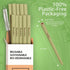100% Bamboo Straws (10-Pack) - Biodegradable & Compostable 8 Inch Reusable Straws with Cleaner | FSC Certified, Eco Friendly | Hand Wash & Dishwas...