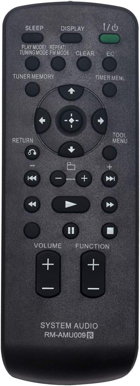 RM-AMU009 RMAMU009 Replace Remote Control fit for Sony Mini Hi-Fi Component Audio Stereo System CMT-BX20i CMT-BX50BTi CMT-CX4iP CMT-CX5BiP CMT-CX5...