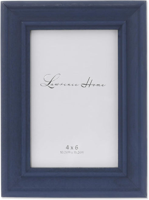 Lawrence Frames 4x6 Durham Weathered Navy Blue Wood Picture Frame...
