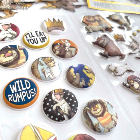 Paper House Productions Where The Wild Things Are Die-Cut & 3D Puffy Sticker Fun Pack for Crafts, Scrapbooking & Collecting...