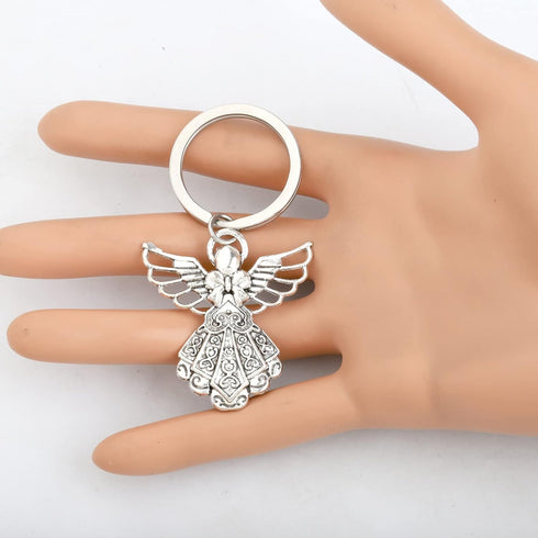 BNQL Guardian Angel Keychains 4 PCS Angel Charm Keychain Key Ring Guardian Angel Gifts...