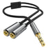 Headphone Splitter,3.5mm Extension Cable Audio Stereo Y Splitter (Hi-Fi Sound), 3.5mm Male to Female Dual Headset Jack Adapter for iPhone Samsung ...