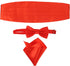 Kisangel 3pcs Cummerbund and Bow Tie Set Bow Tie Hanky Set Cummerbund, Bow Tie, Handkerchief for Party Wedding (Red)...