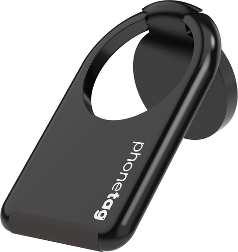 phonetag - Mobile Cell Phone Kickstand & Ring Holder, Stand Your Phone In Portrait & Landscape With The Finger Ring Grip Holder, Use On Magnetic C...