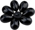 mookaitedecor Black Obsidian Crystal Egg Polished Gemstone Figurines with Stone Stand...