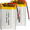 2PCS 3.7V 1000mAh 803040 Lipo Battery Rechargeable Lithium Polymer ion Battery Pack with JST Connector...