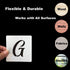 1 Inch Alphabet Letter Stencils for Painting - 70 Pack Letter and Number Stencil Templates with Signs for Painting on Wood, Reusable Alphabet Lett...