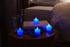 LANKER 500 PCS Blue Artificial Rose Petals with 24 PCS Bright Flickering Blue Flameless LED Tea Lights Candles for Valentine's Day and Romantic Oc...