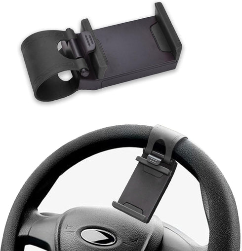 Car Steering Wheel Phone Mount, Steering Wheel Smartphone Mount, Portable Steering Wheel Phone Holder Mount Clip Fit for IPhone14/13/12/11 Pro Max...