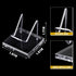 4 Pcs Rock Display Stand Crystal Display with Metal Arms and Acrylic Pedestal Base Decorative Easel Stand Mineral Crystal Display Stand for Gemsto...