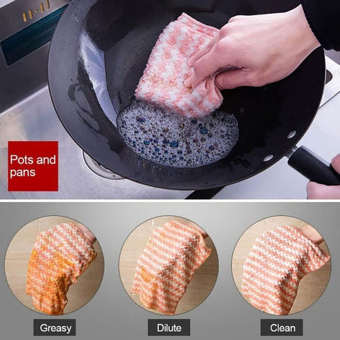 Usondeals Straseapoit Microfiber Cleaning Rag, Super Absorbent Microfiber Cleaning Cloths, Multifunction Reusable Scouring Towel Pads for Kitchen,...