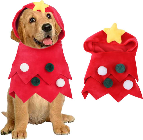Christmas Pet Costume, Dog Cat Christmas Tree Costume Cat Christmas Hat Christmas Pet Costume Accessory for Christmas Decoration Pet Christmas Par...