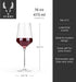 Viski Raye Angled Crystal Bordeaux Wine Glasses Set of 2 - Premium Crystal Clear Glass, Modern Stemmed, Flat Bottom Red Wine Gift Set - 16oz...