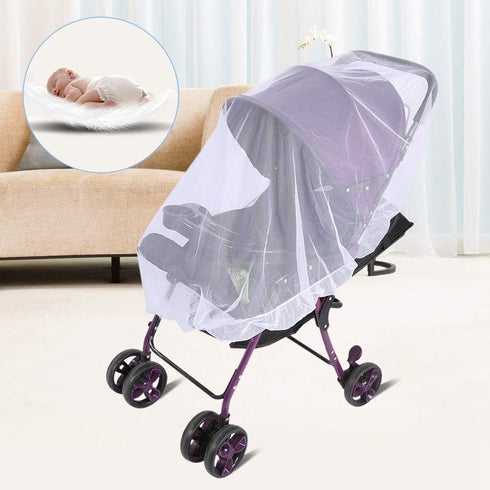 Baby Pushchair Net,Kids Stroller Mesh Mesh Cover Infants Mesh for Pushchairs Pram Carrycot Crib (White)...