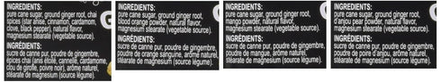 Big Sky Ginger Delights - Spiced Chai, Blood Orange, Mango, and D'Anjou Pear - Variety 4 Pack - Naturally Flavored Ginger Mints in Resealable Meta...