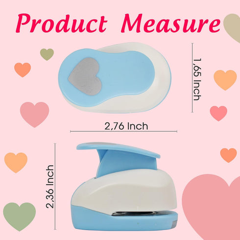 Heart Punches for Paper Crafts, 1-Inch Across, Small Hole Heart Punch Cutter, Lever Punch, Heart Shape for Card Making, Scrapbooking, DIY Arts....