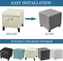 Ottoman Cover Square Ottoman Slipcover Storage Ottoman Protector Cover for Footrest Foot Stool Furniture Stretch Rhombus Jacquard Fabric with Elas...