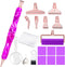Praise V Do Ergonomic Diamond Painting Art Drill Bead Dot Pen Kit with Screw Steel Silver Metal Tip Nibs Placers Roller Tool Accessories for 5D Di...