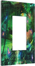 Decorative Switch Plate Covers Forest Spring Enchanted Fairy Wonderland Green Ground 1 Gang Single Decora GFCI Device Light Switch Cover 1 Rocker ...