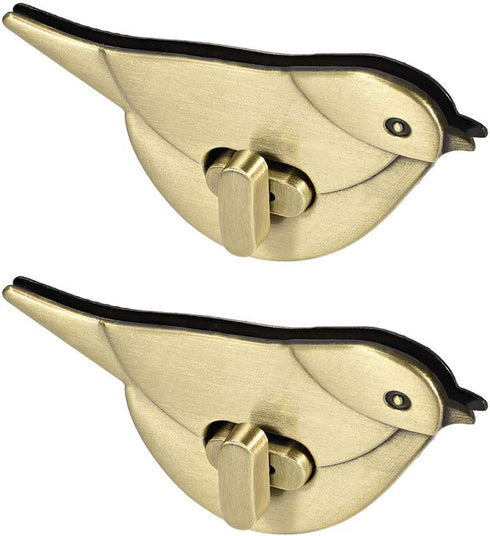 uxcell 2 Sets Bird Purses Twist Lock Clutches Closures for DIY Bag Making - Brussed Brass...