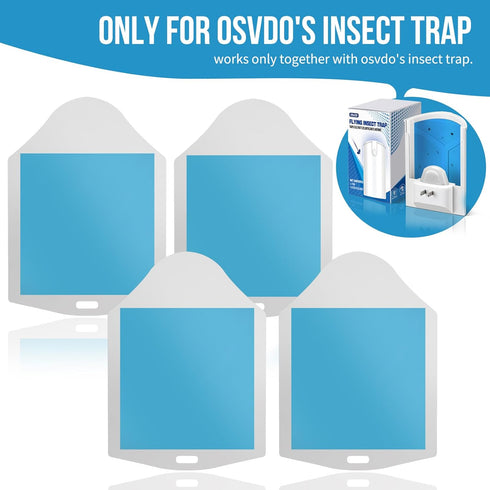 Trap Refills, Flying Insect Trap Refill Kit NO Device - 4 Pcs Glue Cards, Each Glue Card Lasts up to 65-Day or Until Full Flying Insect Trap (4 x ...