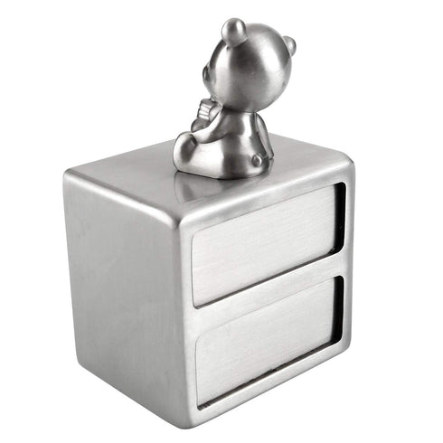 Mogoko Silver Tooth Box, Baby First Tooth and Curl Keepsake Box Set, Kids Teeth Fairy Holder for Boy or Girl...