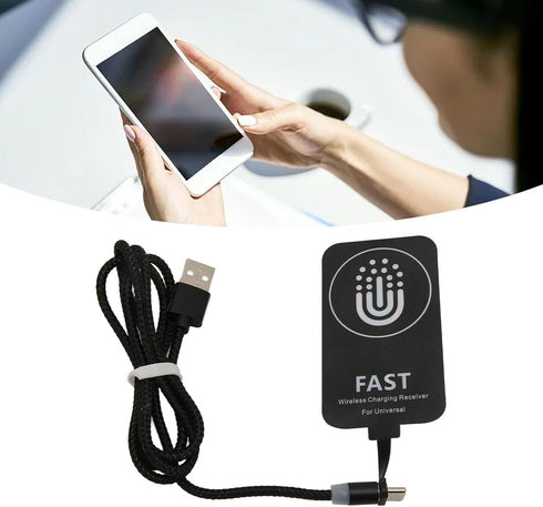 Charging Receiver, Universal Type C Receiver, Self Adhesive Sticker, Charging Adapter for All Type C Cellphones...