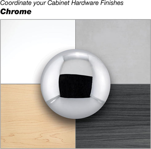 Richelieu Hardware BP8789192140 Firenze Collection 7 9/16-inch (192 mm) Center-to-Center Chrome Traditional Round Cabinet and Drawer Pull Handle f...