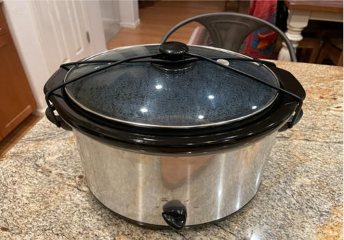 Elegant Black Rubber Band Lid Latch Strap Suitable for 6/7 / 8 Quart Lid Slow Cooker...