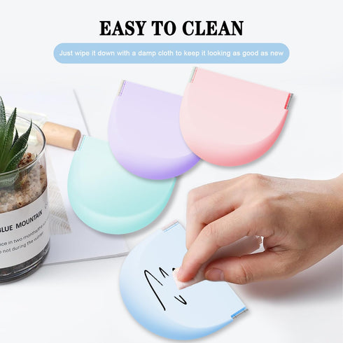 Retainer Case with Vent Holes, Silicone Portable Slim Cute Retainer Holder Compatible with Invisalign, Night Mouth Guard Case, with Retainer Remov...