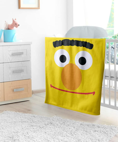 LOGOVISION Sesame Street Lightweight Baby Blanket, 30"X40", Bert Face Unisex for Infants Girls & Boys...
