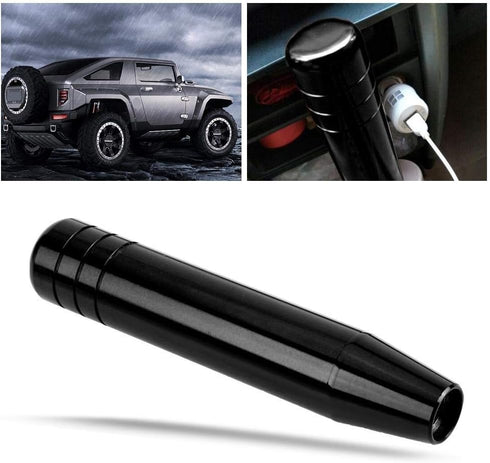 Acouto Gear Shift Knob Manual 18cm/7.1in Universal Car Manual Gear Shift Knob Handle Shifter Lever Aluminum Alloy Gear Stick Shift Lever Head(Blac...