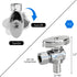 Stop Valves, 1/4 Turn Angle Stop Valves, 3/8" OD Compression × 1/2" PEX Chrome Plated Brass for Faucet, Toilet Valves (1×Angle)...
