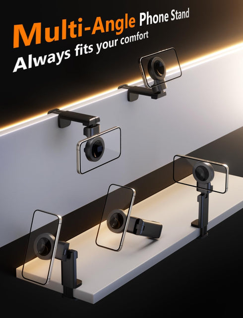 Klearlook for Magsafe Airplane Phone Holder for Flying, Hands-free 360° Rotation Plane Phone Holder for MagSafe Accessories, Magnetic Phone Holder...
