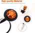KEING 10 Amber + 10 Red Sealed Waterproof 3/4 Inch Mini Round LED Bullet Side Marker Clearance Lamp Indicator Light Brake Stop Lamp 12V for Traile...