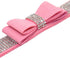 Beirui Rhinestone Bling Leather Dog & Cat Collar - Flocking Sparkly Crystal Diamonds Studded - Cute Double Bowknot for Pet Show & Daily Walking,Pi...