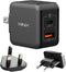 MINIX NEO P1 Mini 33W PPS 2-Port GaN Charger 1 USB-C Port Fast Charger, 1 USB-A Port Quick Charger 3.0. Compatible with iPhone 8-15 Series, Galaxy...