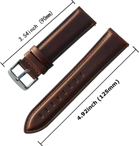 OTOPO for Galaxy Watch 3 45mm/Galaxy Watch 46mm Bands, 22mm Quick Release Leather Bracelet Replacement Strap for Samsung Gear S3/Ticwatch Pro Smar...