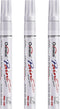 Permanent Paint Markers Pens - 3 Pack White Oil Based Paint Pens, Medium Tip, Quick Drying and Waterproof Marker Pen for Metal, Rock, Wood, Fabric...