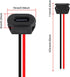 5PCS Type-C Female 2Pin USB Connector Type-C Waterproof with Female Socket Fast Charging Jack Charging Port USB-C Charger Plug Socket...