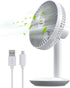 6-Inch Rechargeable Small Desk Fan, Portable Battery-Operated Table Electric Fan with 4 Speed Levels, Personal Mini Fan for Home Bed Study Room Be...