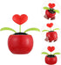 BESPORTBLE 2pcs Solar Dancing Figurines Solar Powered Dancing Flower Heart Swinging Dancer Toy for Car Dashboard Office Desk Decoration...