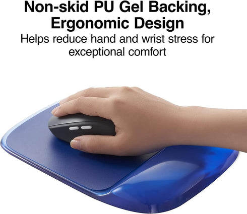 Staples 811891 Gel Mouse Pad/Wrist Rest Combo Blue Crystal (18259)...