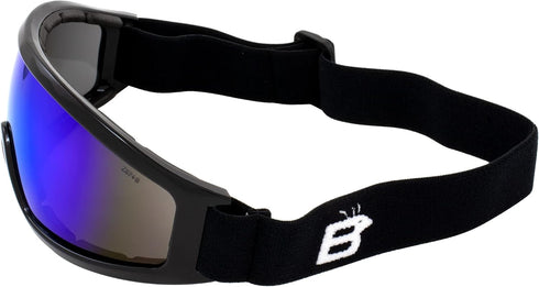 Birdz Eyewear Robin Shatterproof Skydiving Safety Goggles Blue ReflecTech Z87.1+ ANSI Lens...