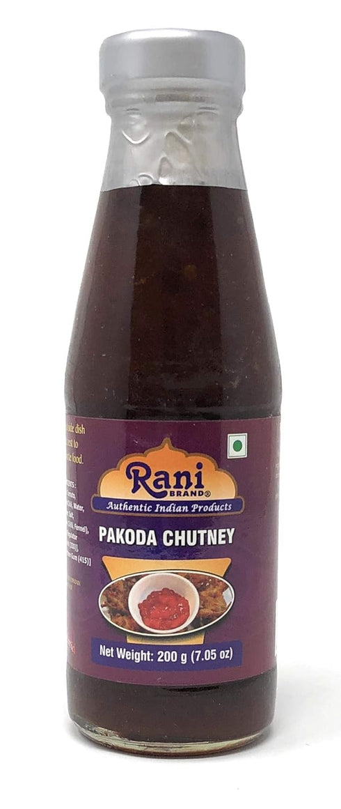 Rani Pakoda/Pakora Chutney (Sweet, Sour & Spicy Dipping Sauce) 7oz (200g) Glass Jar, Ready to eat, Vegan ~ Gluten Free | NON-GMO | No Colors | Ind...