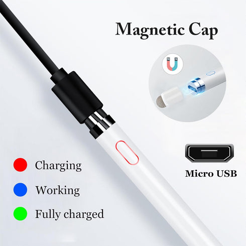 Active Stylus Pens for Touch Screens, Rechargeable Universal iPad Pencil, Pen for iPad/iOS/Android/iPad Air/Pro/Mini/iPhone/Samsung/Lenovo and Mor...