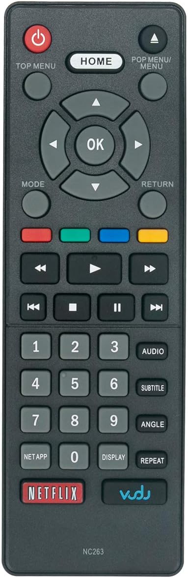 NC263UH NC263 Replacement Remote Control Applicable for FUNAI Blu-ray Disc DVD Player NB500FX4 NB620FX4 NB620FX4F RNB620FX4 RNB620FX4F...