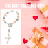 2 Pieces Car Rearview Mirror Auto Rosary Religious Car Mirror Hanging Accessories for Car Personalized Protection Charm for Auto Decors (Silver)...